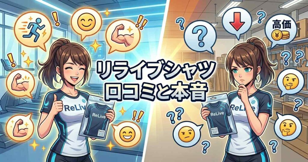 リライブシャツの口コミ・評判（良い声と気になる声）