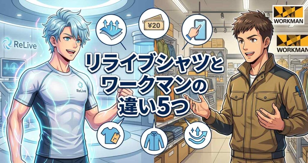 リライブシャツとワークマンの違い5つと自分に合う選び方の解説