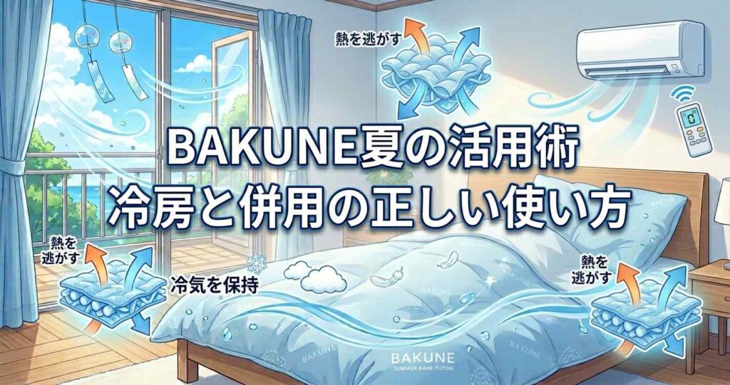 冷房と併用する際のBAKUNE夏用掛け布団の正しい使い方