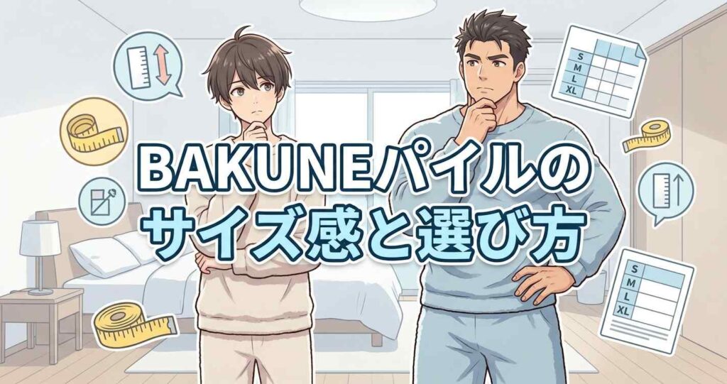 BAKUNEパイルの実際の着用感・サイズ感と自分に最適なサイズの選び方