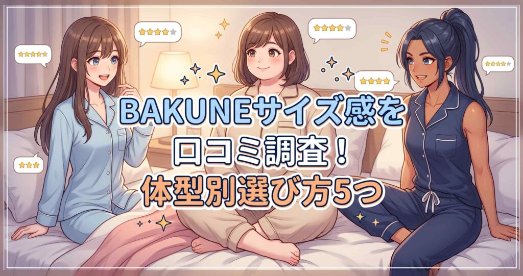 口コミから調査したBAKUNEのサイズ感と体型別で失敗を防ぐ5つの選び方