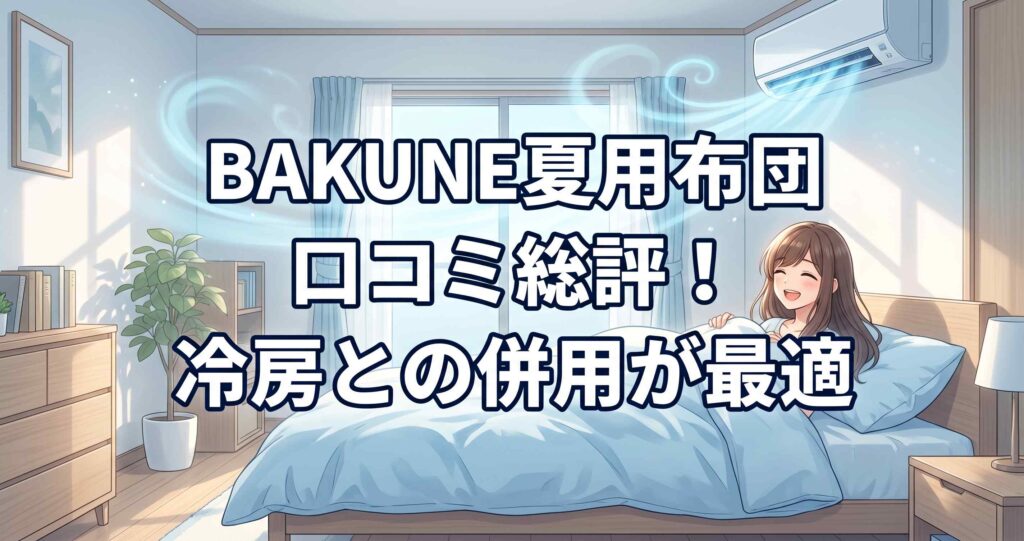 BAKUNE夏用掛け布団の口コミ総評と冷房併用時のメリット