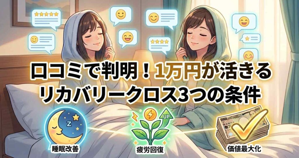 口コミの分析から分かったベネクスリカバリークロス＋の1万円の価値が活きる3つの条件