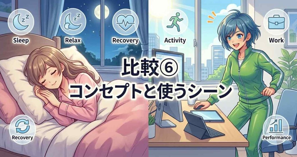 バクネとReDの開発コンセプトと推奨される使用シーンの比較