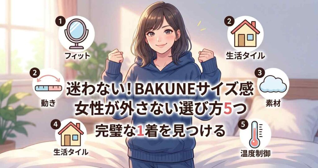 女性がBAKUNEのサイズ選びで失敗しないための5つの具体的なポイント