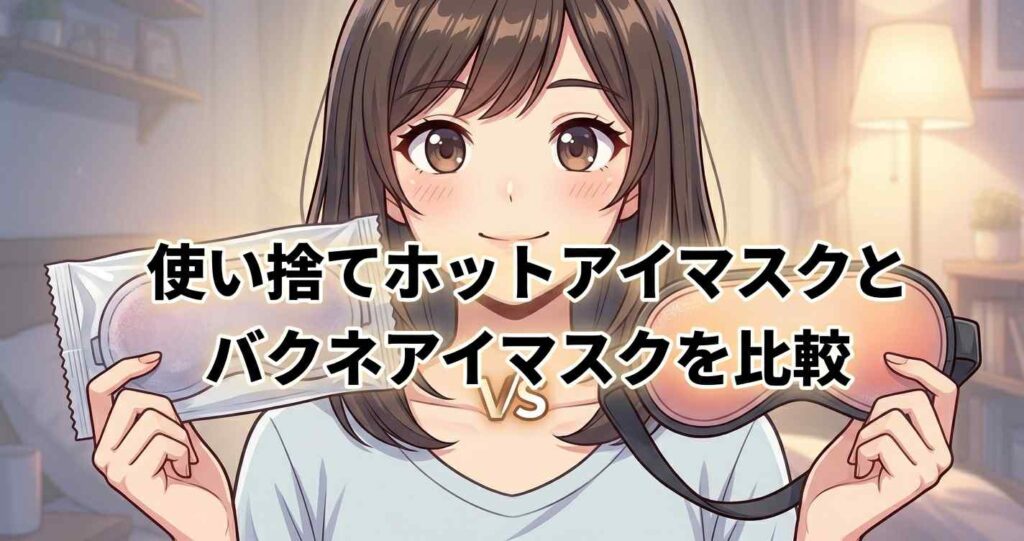 使い捨てホットアイマスクとバクネアイマスクの機能やコストパフォーマンスの比較