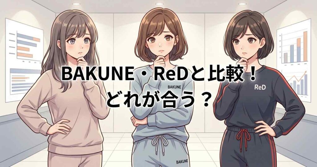 ブレインスリープ リカバリーウェアと人気競合製品BAKUNE、ReDの比較