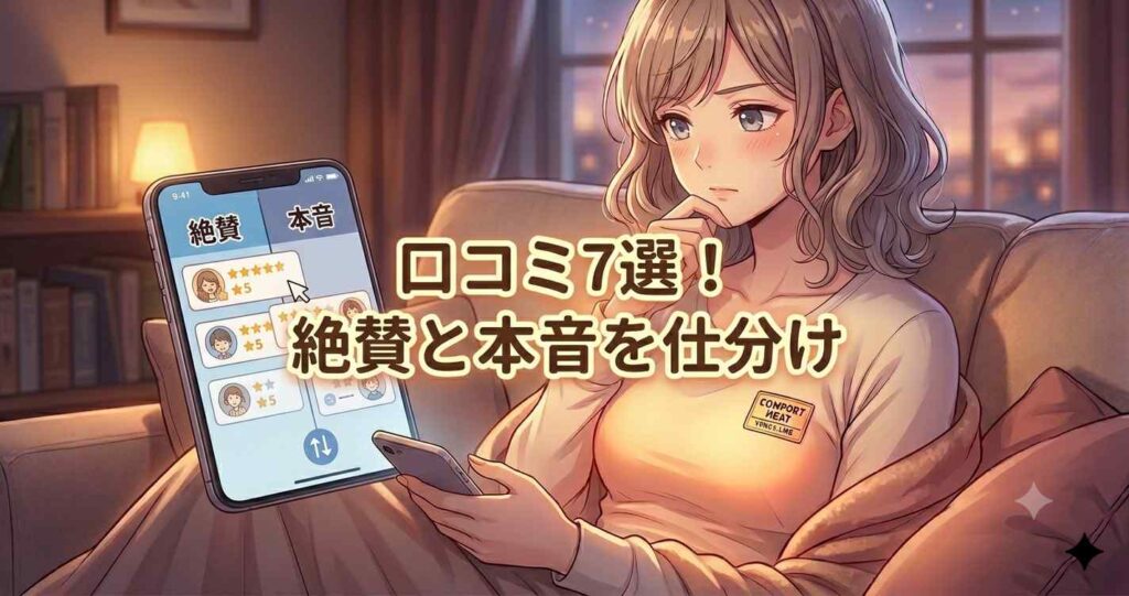 ベネクスコンフォートヒートの口コミ7選における絶賛と本音の仕分け