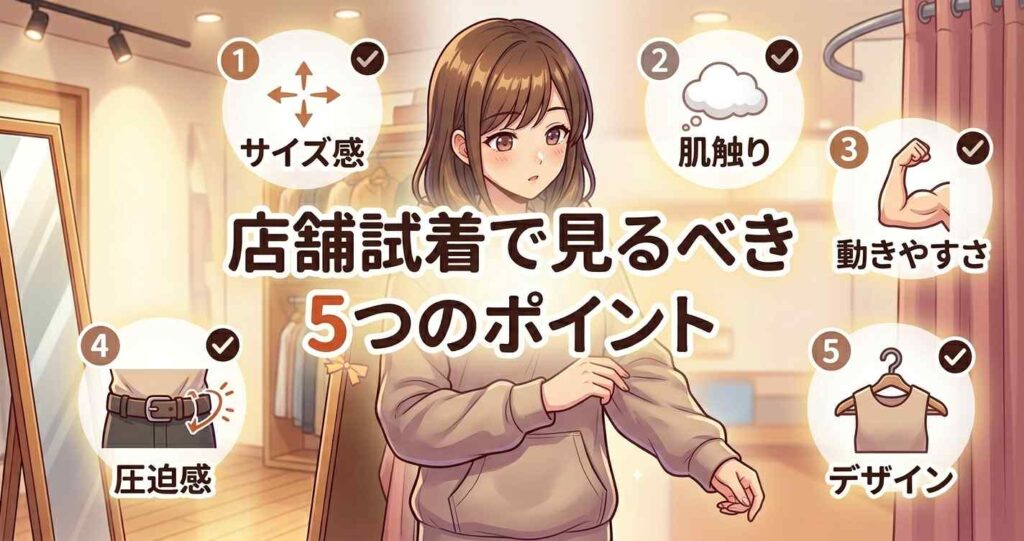 ベネクスを店舗で試着する際のチェックポイント5選