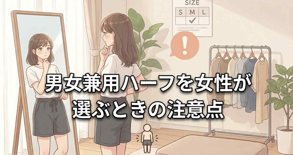 女性が男女兼用のコンフォートポンチハーフセットを選ぶ際の注意点