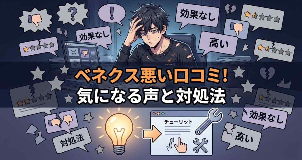 ベネクスリチャージプラスの悪い口コミにおける気になる声と対処法