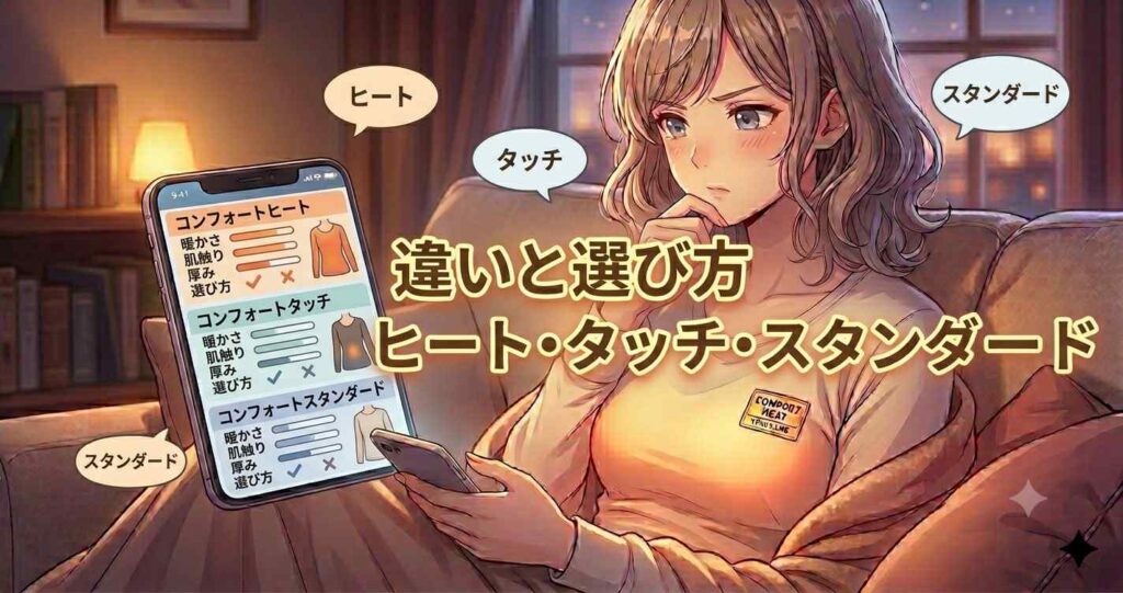 コンフォートヒートとタッチ、スタンダードの違いと選び方