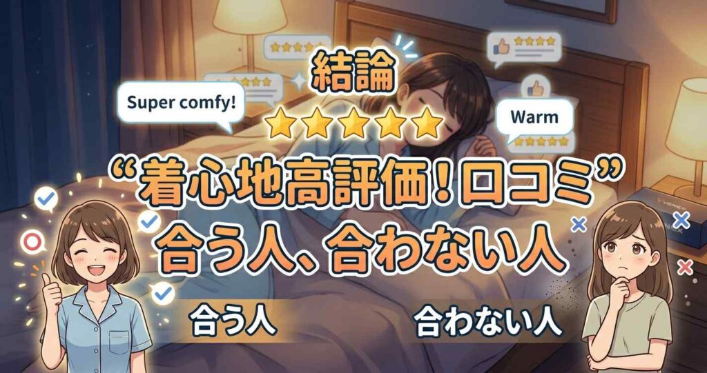 ベネクススタンダードドライ+の口コミ結論として着心地が高評価であることと合う人・合わない人のまとめ