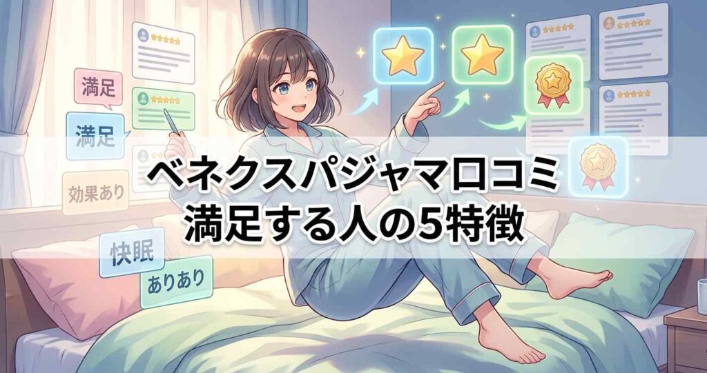 ベネクスリカバリーパジャマの口コミと満足する人の5つの特徴。