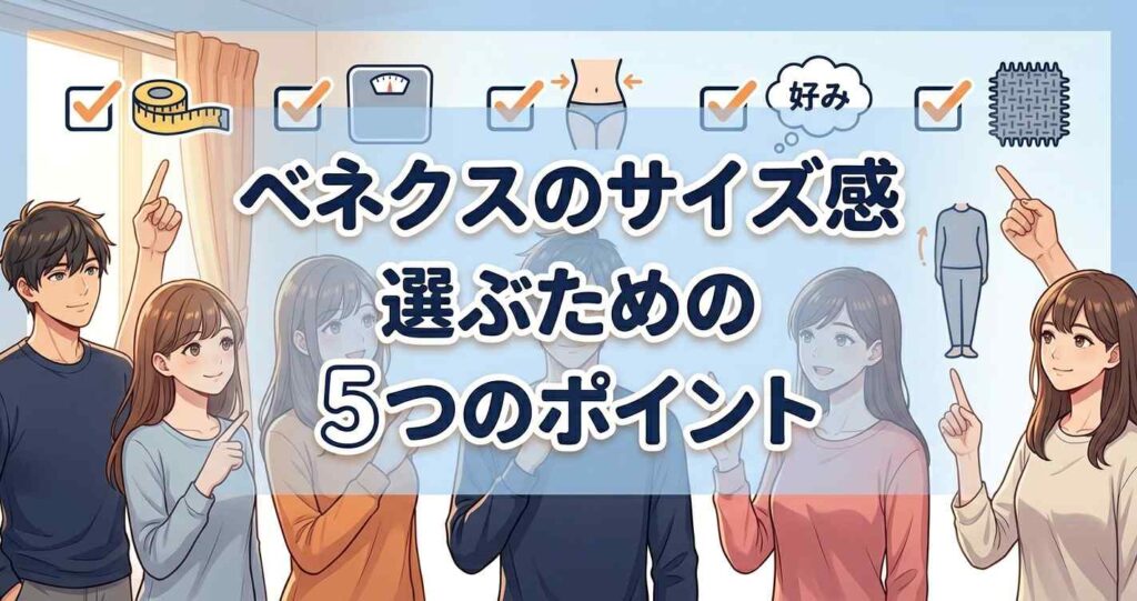 ベネクスのリカバリーウェアのサイズ感を選ぶ際の5つの重要ポイント