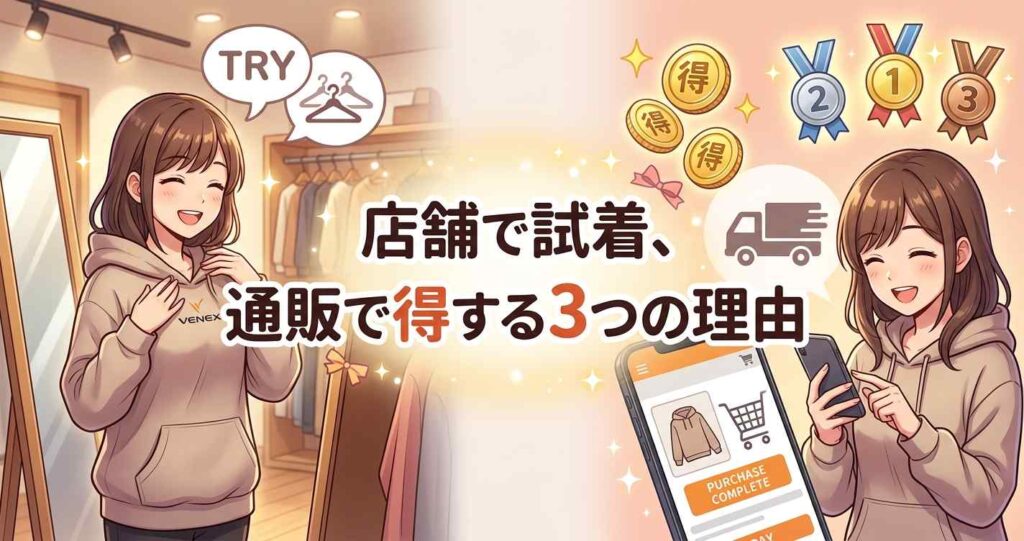 ベネクス リカバリーウェアを店舗で試着し通販で買うとお得な3つの理由