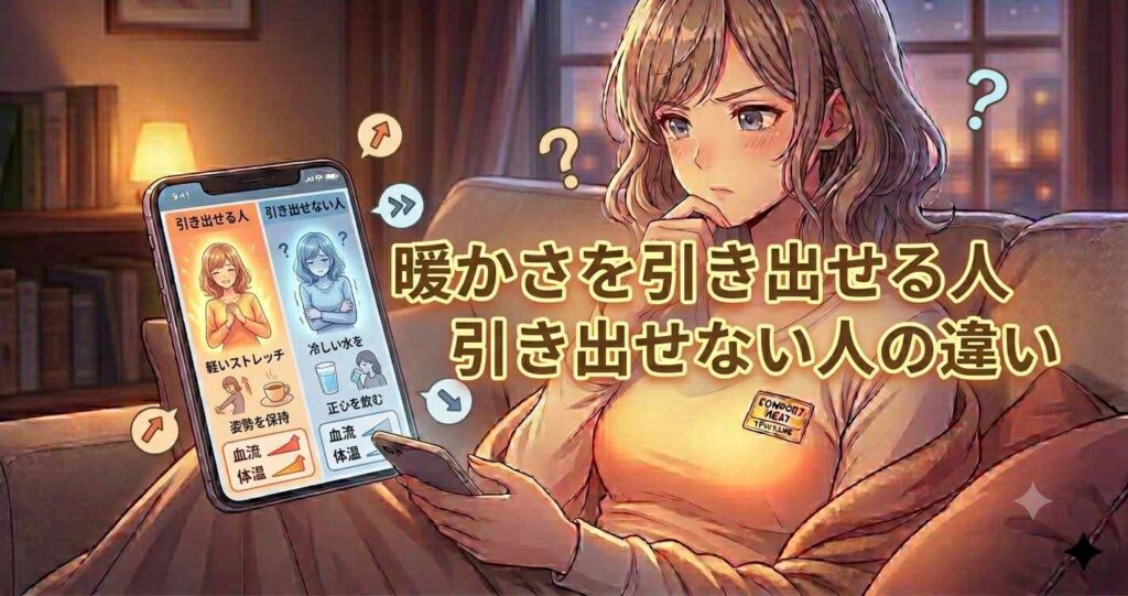 コンフォートヒートの暖かさを引き出せる人と引き出せない人の違い