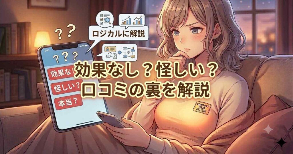 ベネクスコンフォートヒートは効果なしで怪しいという口コミの真相解説