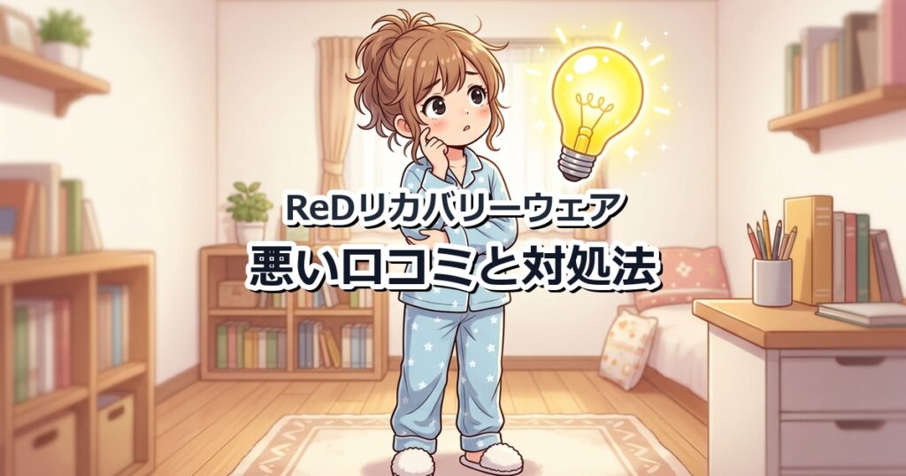 ReDリカバリーウェアのサイズや厚みについて確認ポイントを整理して納得するキャラクター
