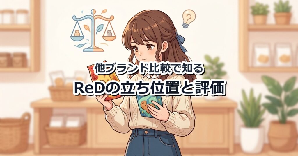 ReDと他ブランドの特徴を比較するイメージイラスト