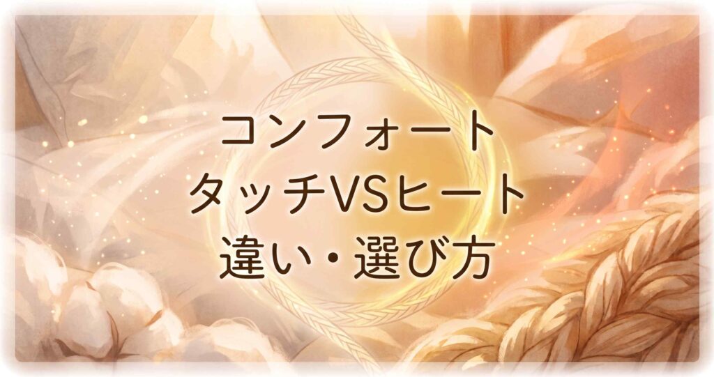 ベネクスコンフォートタッチとコンフォートヒートの違いと選び方。