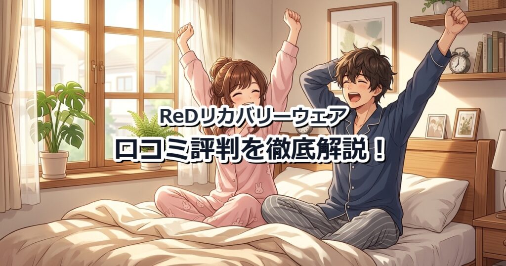 ReDリカバリーウェアを着用した男女のイメージイラスト