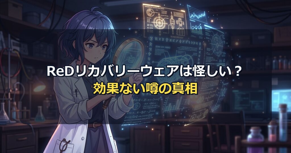 ReDリカバリーウェアの怪しい・効果ないという口コミの真相を公式資料から検証する比較調査