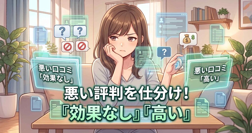 効果なしや高いというベネクスおうちインナーの悪い口コミの検証と仕分け