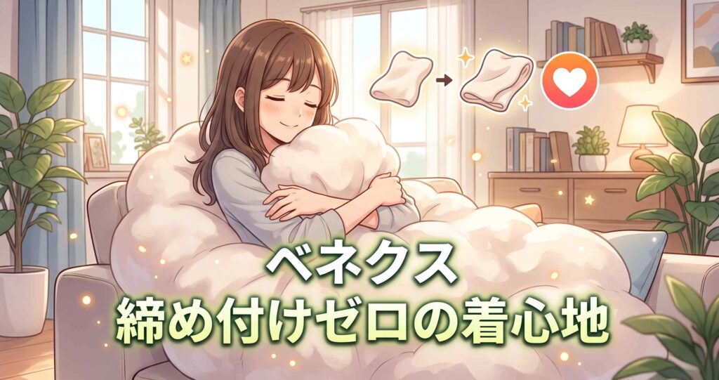 締め付け感を抑えた着心地に関するベネクスおうちインナーの良い口コミ評判