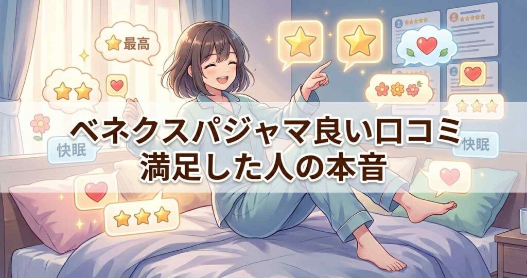 ベネクスパジャマの良い口コミと満足した人の本音。