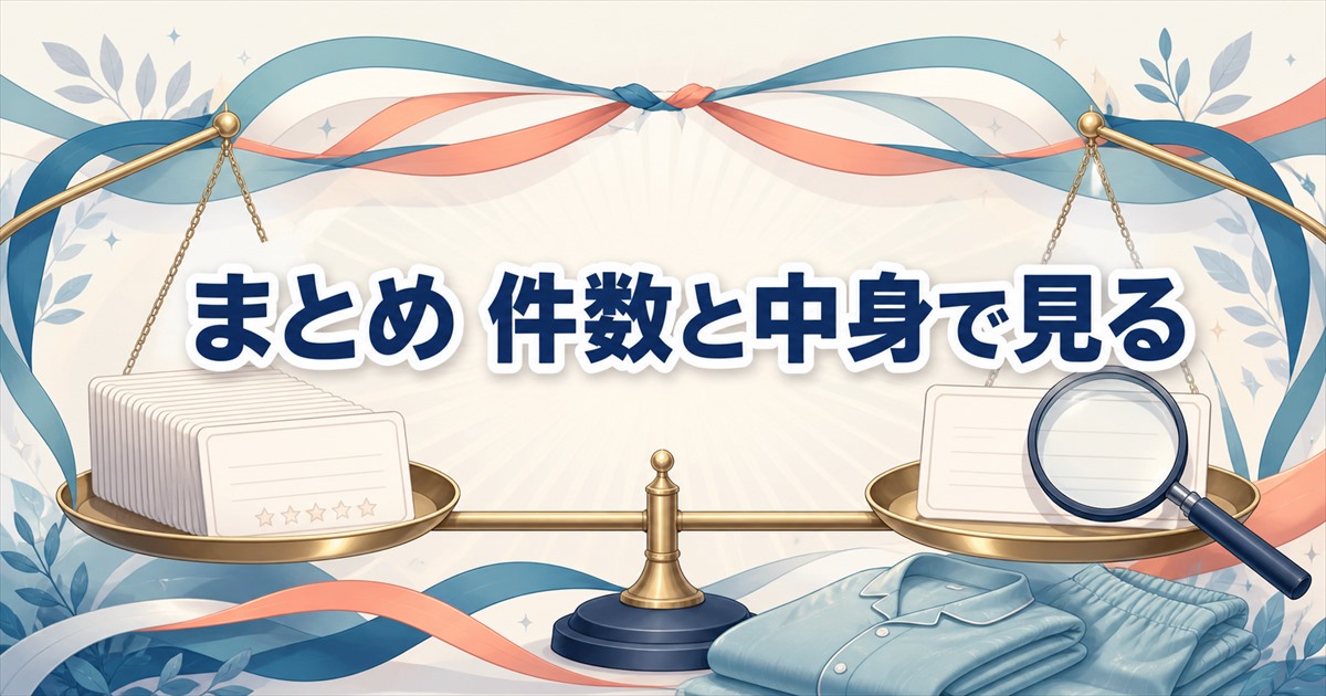 まとめ：疲労回復パジャマの口コミは件数と中身から見よう
