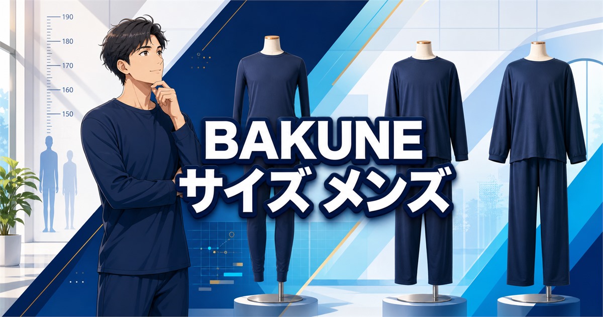 BAKUNE サイズ メンズを商品シルエットと身長・体重で選ぶ手順