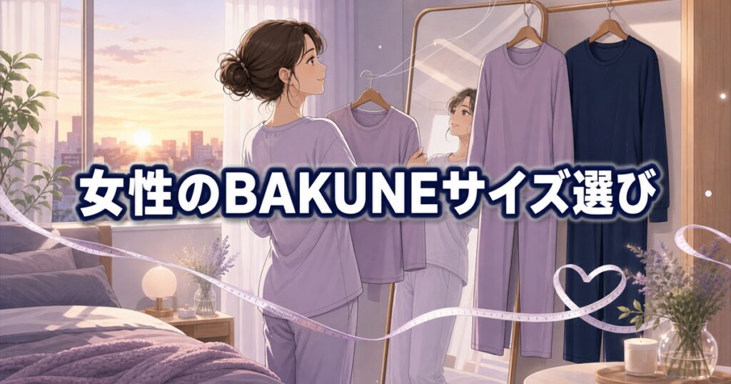 BAKUNEのサイズ感を女性がレディースとユニセックスで比較して選ぶポイント