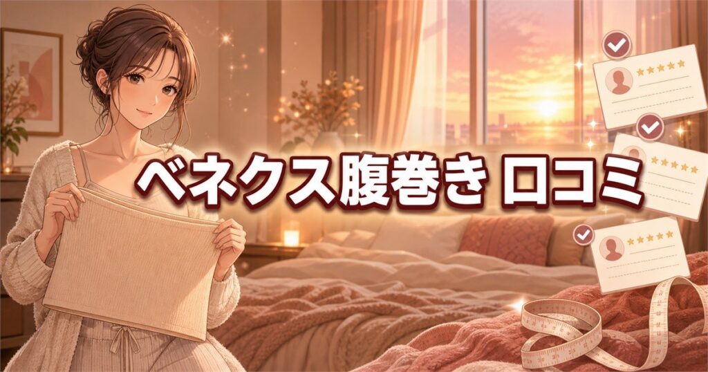ベネクス腹巻き（ボディコンフォート）の口コミをレビューとメジャーで調査