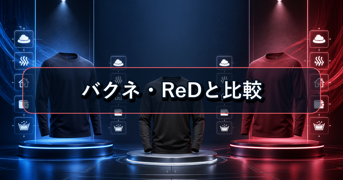 リライブシャツ 口コミを基にしたバクネとReDとの特徴比較