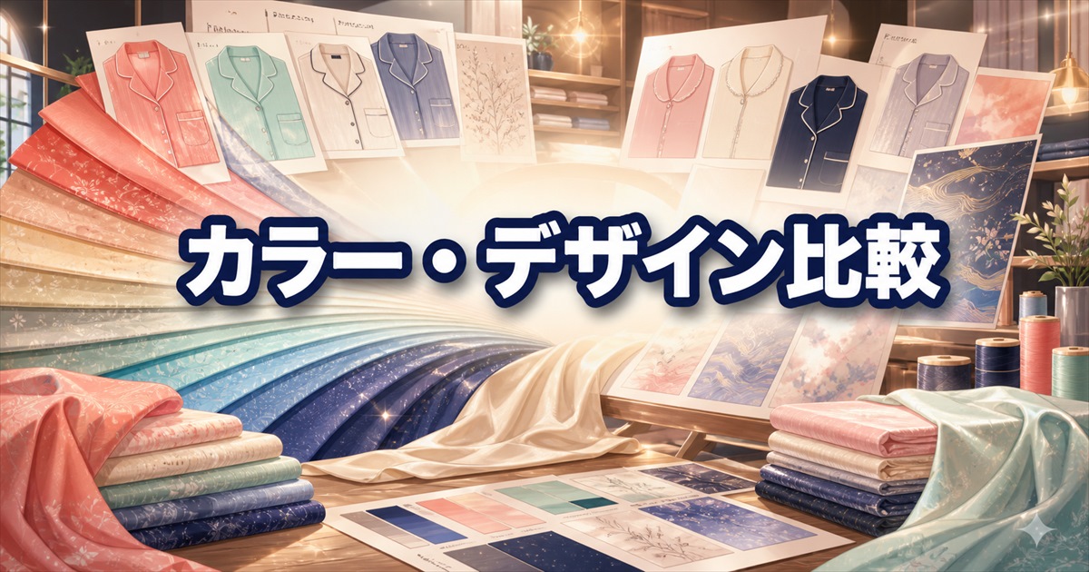 BAKUNEとブレインスリープのカラーとデザインバリエーションを比較した配色構成