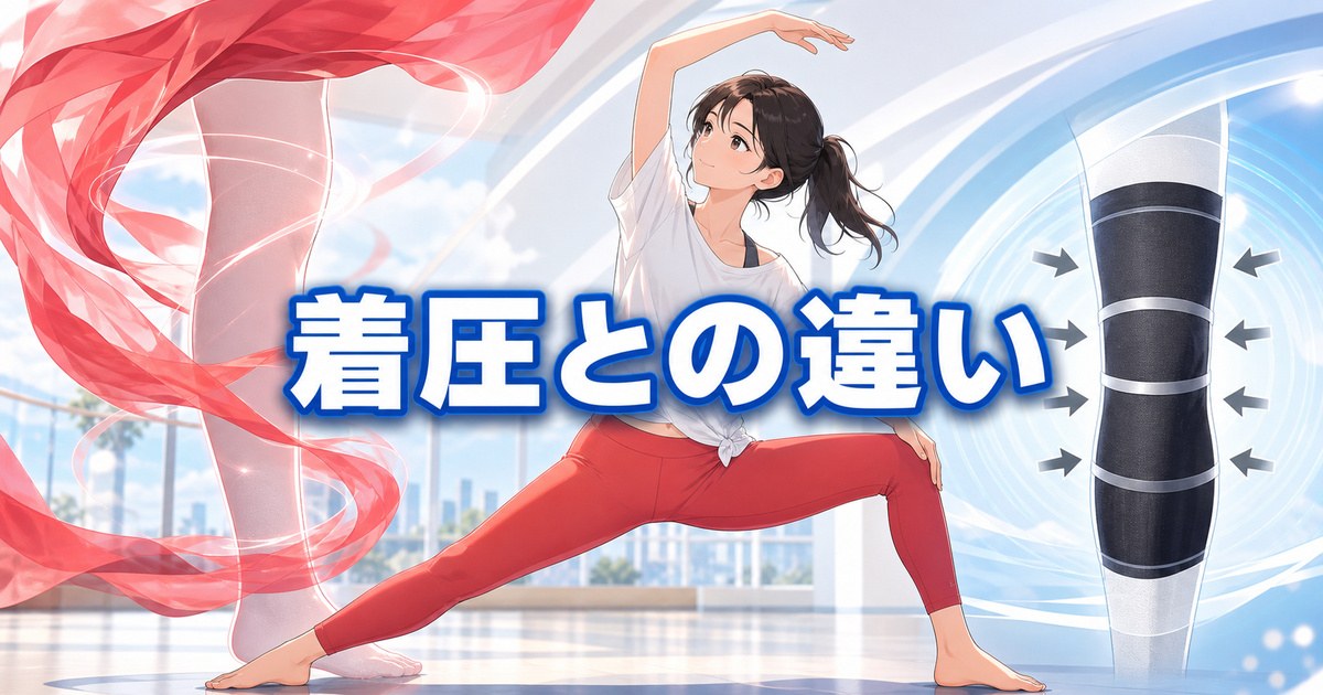red レギンス 口コミで疑問の多い着圧商品との締めつけ方の違い