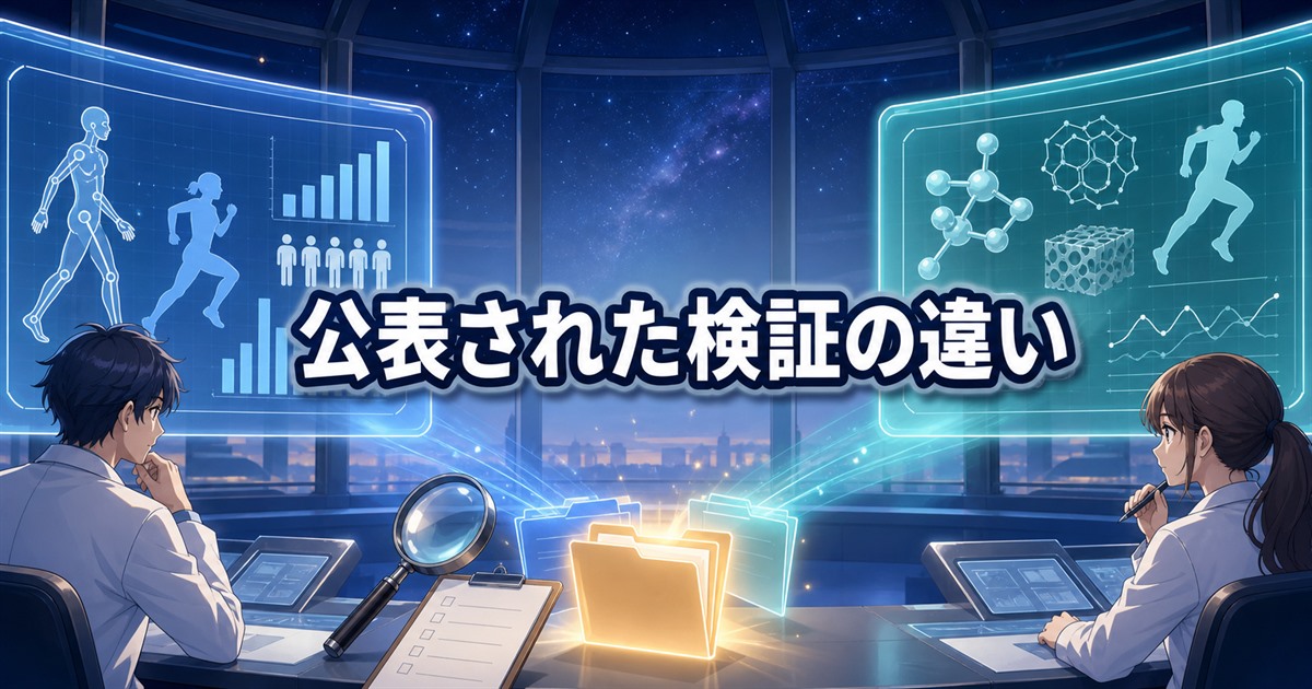 リライブとファイテンが公表している検証の違い