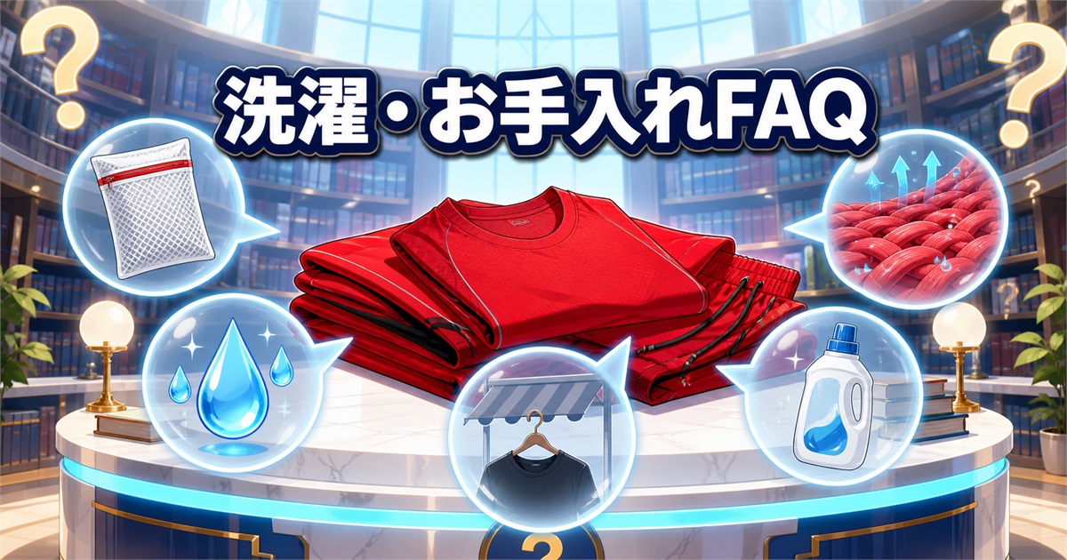 ReDリカバリーウェアの洗濯と手入れに関するよくある質問