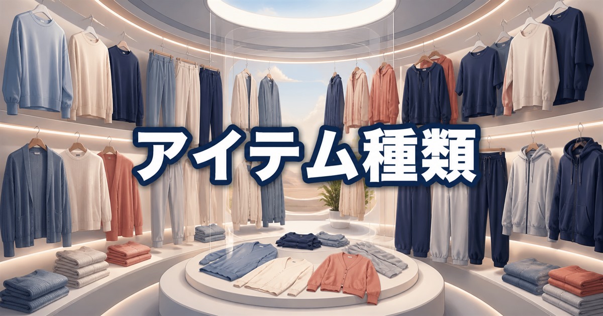 MIGARUライトニットとテックスウェットのアイテム種類の違い