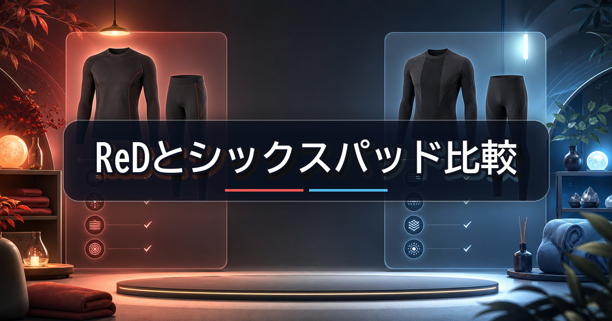 シックスパッド リカバリーウェアとReDの違いを一覧で整理