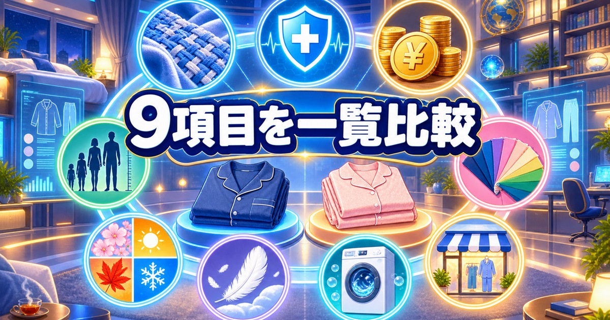 BAKUNEとブレインスリープの違いを9項目で一覧比較した構成