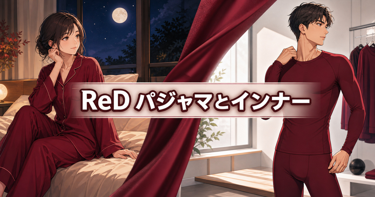 ReDリカバリーウェアのパジャマとインナーで異なるサイズ感を比較する場面