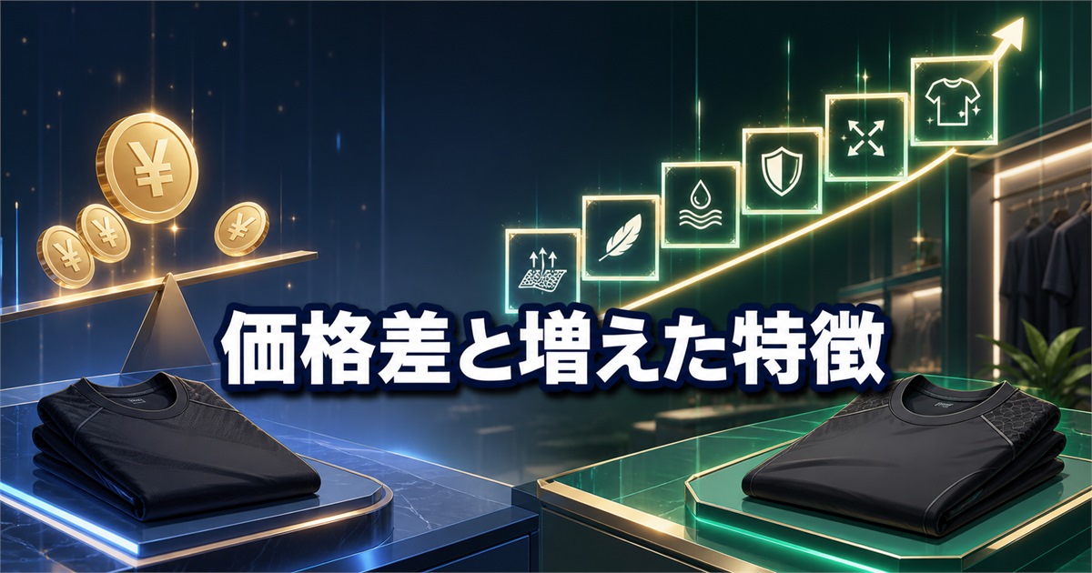 リライブシャツコア 違いとして価格差と追加された特徴を通常版と比較