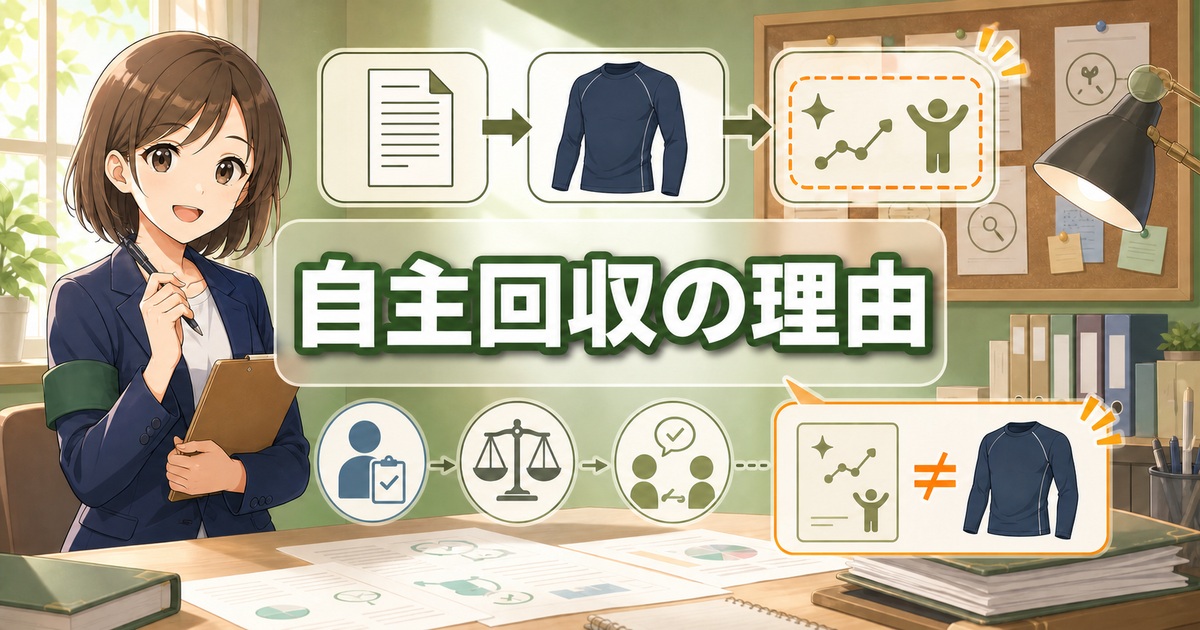 リライブシャツが自主回収となった理由を届出内容との違いから確認する担当者