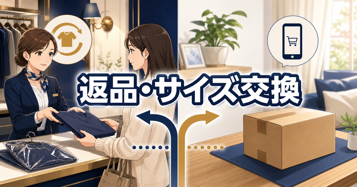 ベネクスコンフォートポンチの返品・サイズ交換は購入先によって異なるルール