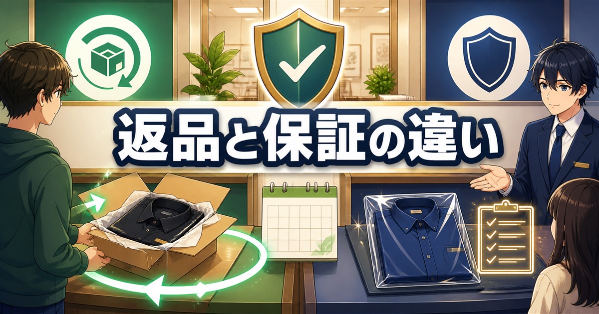 使用後に返せるリライブと未使用が条件のファイテンの返品と保証の違い