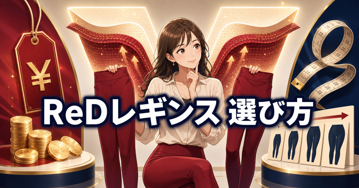 red レギンス 口コミを踏まえ価格・サイズ・Wバイタル構造で選ぶポイント