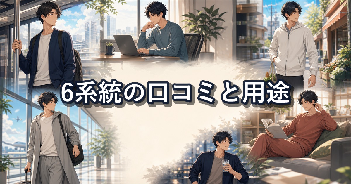 MIGARUの6系統別口コミと通勤・仕事・日常に向く用途