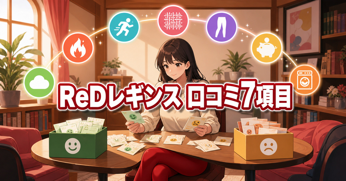 red レギンス 口コミを快適さや価格など7項目で良い点と気になる点に整理